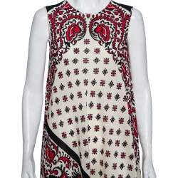 Pre Owned RED Valentino Cream Bandana Print Silk Fluid Fit Long Dress M
