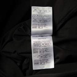 Pre Owned RED Valentino Black Cotton And Mesh Hem Detailed T-Shirt Dress L