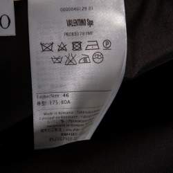 Pre Owned RED Valentino Black Canvas Flared Leg Cropped Pants L