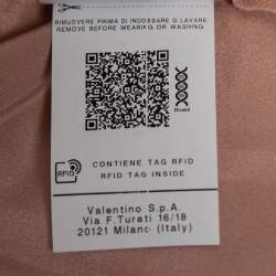 Pre Owned RED Valentino Light Pink Polka-Dot Pleated Tulle Midi Skirt M