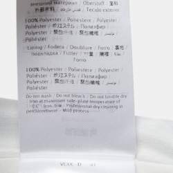 Pre Owned Red Valentino Cream/Black Printed Crepe Pleated Mini Dress S