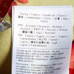 Pre Owned RED Valentino White Cotton Knit & Multicolor Lurex Jacquard Mini Dress L