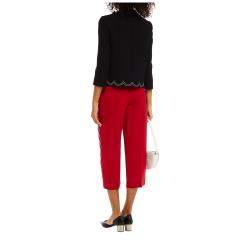 Red Valentino Black Crepe Bow Detail Jacket L (IT 44) 