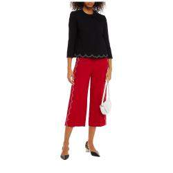 Red Valentino Black Crepe Bow Detail Jacket L (IT 44) 