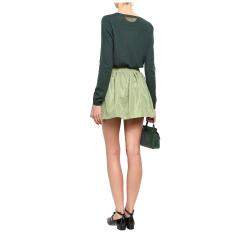 Red Valentino Olive Green Faille Mini Skirt S (IT 40)