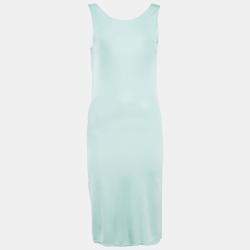 Pre Owned RED Valentino Green Jersey Sleeveless Short Dress S