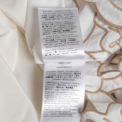 Pre Owned RED Valentino White Embroidered Poplin Tiered Maxi Dress M