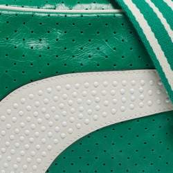 Pre Owned RED Valentino x Puma Green/White Perforated Leather Camera Shoulder Bag