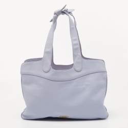 RED Valentino Lilac Leather Double Handle Bow Tote