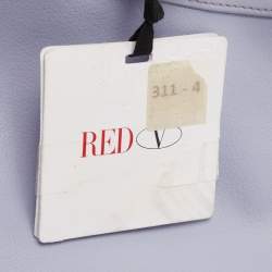 RED Valentino Lilac Leather Double Handle Bow Tote