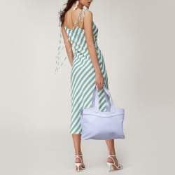 RED Valentino Lilac Leather Double Handle Bow Tote