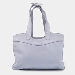 RED Valentino Lilac Leather Double Handle Bow Tote