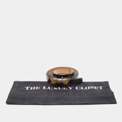 Pre Owned Red Valentino Black Leather Crystal Embellished Wrap Slim Belt S