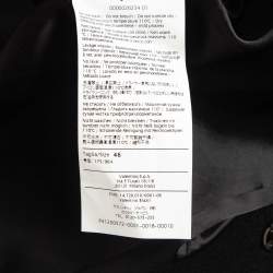 RED Valentino Black Wool Blend Ruffled Mini Overcoat L