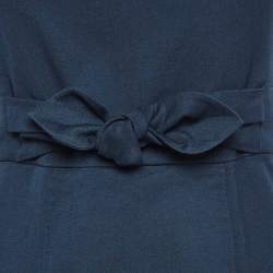 Pre Owned RED Valentino Blue Cotton Pleated Mini Dress S