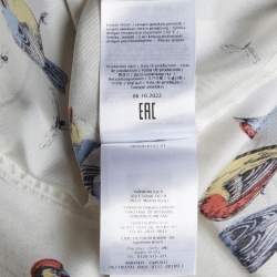 Pre Owned RED Valentino White Bird Print Silk Long Dress L