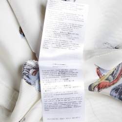 Pre Owned RED Valentino White Bird Print Silk Long Dress L