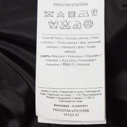 Pre Owned Red valentino Black Crystal Embellished Mesh Flared Short Dress M