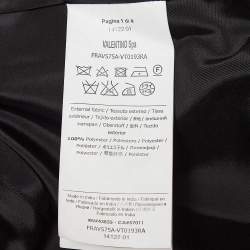 Pre Owned Red valentino Black Crystal Embellished Mesh Flared Short Dress M