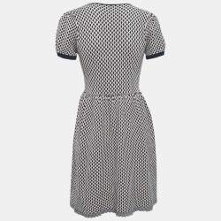 Pre Owned RED Valentino Pink/ Navy Blue Knit Mini Dress M