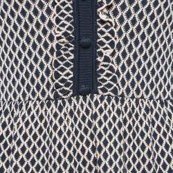 Pre Owned RED Valentino Pink/ Navy Blue Knit Mini Dress M