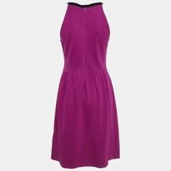 RED Valentino Pink Knit Bow Neck Detail Mini Dress M