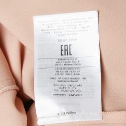 RED Valentino Peach Pink Floral Embroidered Tulle Maxi Dress M