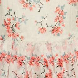 RED Valentino Cream Daisy Silk Mini Dress XS