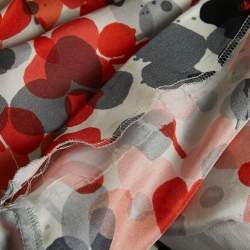 Pre Owned RED Valentino Multicolor Floral Print Bow Detail Mini Dress S
