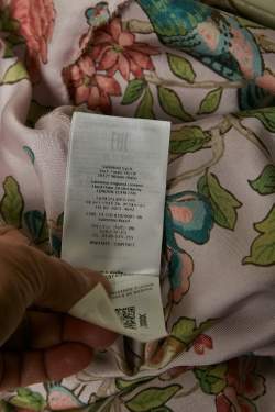 Pre Owned RED Valentino Pink Floral Silk Buttoned Midi Dress L