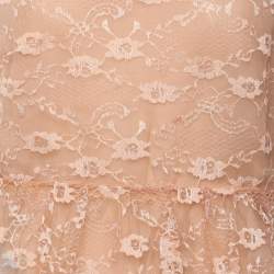 RED Valentino Beige Lace Knit Mini Dress M