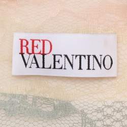 RED Valentino Beige Lace Knit Mini Dress M