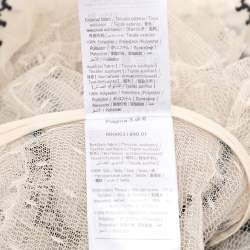 RED Valentino Cream/Black Lace Knit Mini Dress M