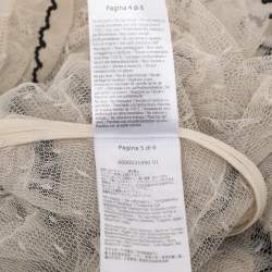 RED Valentino Cream/Black Lace Knit Mini Dress M