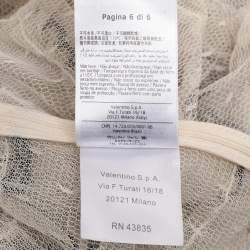 RED Valentino Cream/Black Lace Knit Mini Dress M