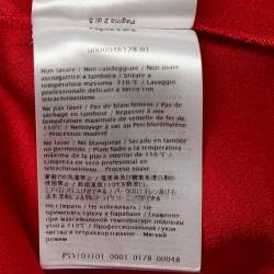 Pre Owned RED Valentino Red Crepe Ruffled Tie-Up Neck Detail Mini Dress M