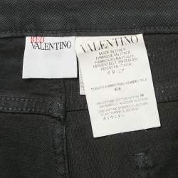 RED Valentino Black Denim Pleated Pocket Jeans L Waist 31"