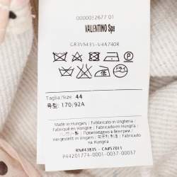 RED Valentino Multicolor Chiffon and Cotton Long Sleeve Midi Dress M