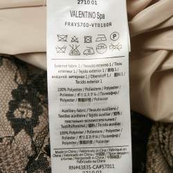 Pre Owned RED Valentino Black/Beige Tulle Sleeveless Short Dress M