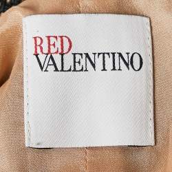 RED Valentino Black Mesh Sleeveless Mini Dress S