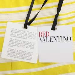 RED Valentino Mimosa Viscose Blend Striped Midi Skirt M