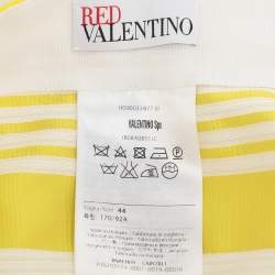 RED Valentino Mimosa Viscose Blend Striped Midi Skirt M