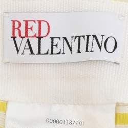 RED Valentino Mimosa Viscose Blend Striped Midi Skirt M