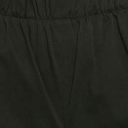 RED Valentino Black Cotton Tie-Up Waist Detail Shorts L