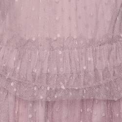 RED Valentino Mauve Tulle Top and Skirt Set S