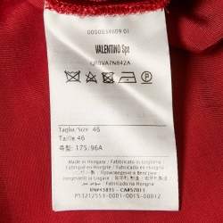 RED Valentino Red Velvet Shirring Detail Maxi Dress XL