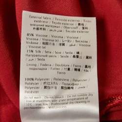 RED Valentino Red Velvet Shirring Detail Maxi Dress XL