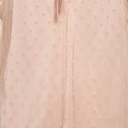 RED Valentino Pink Tulle Tie-Up Detail Blouse XL