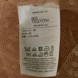 RED Valentino Pink Tulle Tie-Up Detail Blouse XL