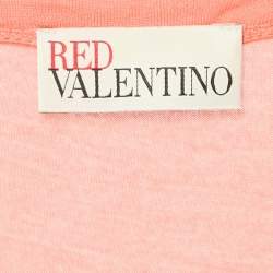 RED Valentino Pink Modal Knit Lace Detail Top M